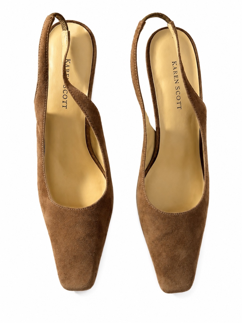 Mason Brown Suede Slingback Square-Toe Mules